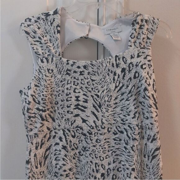 CARMEN Carmen Marc Volvo Black and  White Dress Size Large - Picture 3 of 12